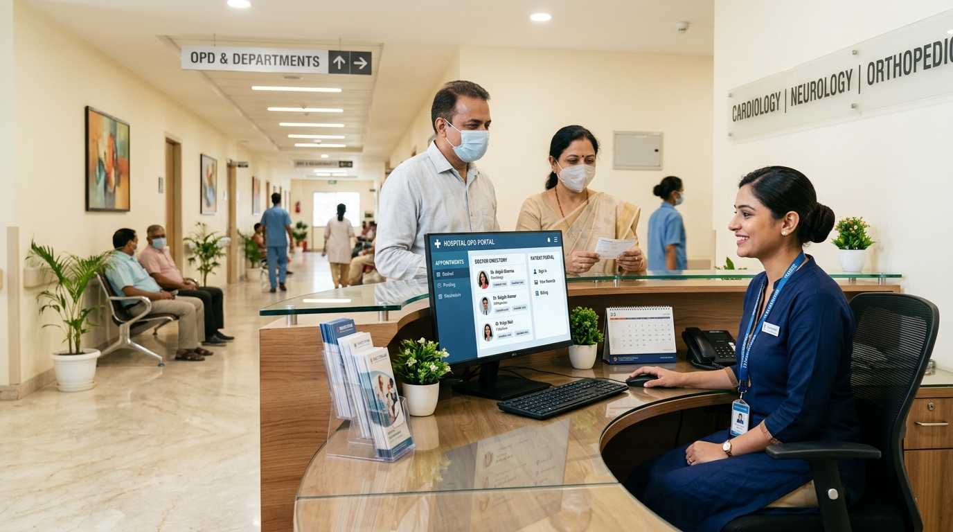 Super-Specialty Hospital Website & OPD Patient Portal System