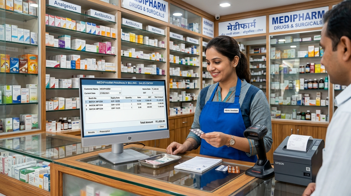 Medical Store & Pharmacy GST Billing Software with Batch and Expiry Tracking